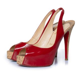 Christian Louboutin Pre-owned Womens Patent leather sandals - Red - Size EU 37