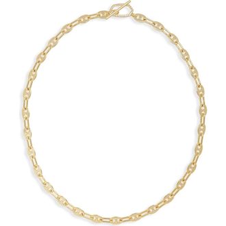 Kendra Scott Elisa Toggle Link Chain Necklace in Gold White Cubic Zirconia at Nordstrom