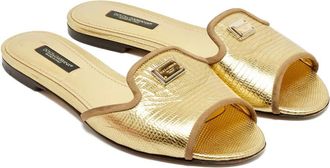 Dolce & Gabbana Sandali con applicazione - Oro