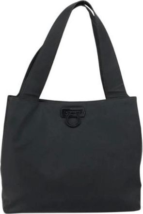 Ferragamo Pre-owned Tote Bags, female, Black, Size: ONE SIZE Pre-owned Nylon Tote