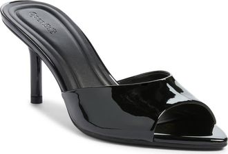 Open Edit Micah Heeled Sandal in Black Patent at Nordstrom, Size 9.5
