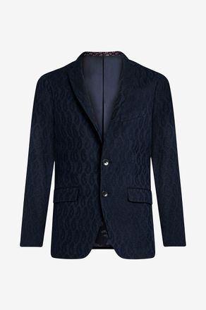 Etro Baumwoll-Jacquard-Strickblazer Paisley