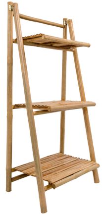 Nordlys Solid Bamboo Wood 3-Tier Storage Shelf in Brown