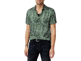 John Varvatos Sean Shirt W780S25 Mens Clothing Clover Green : SM (US 48), Cotton