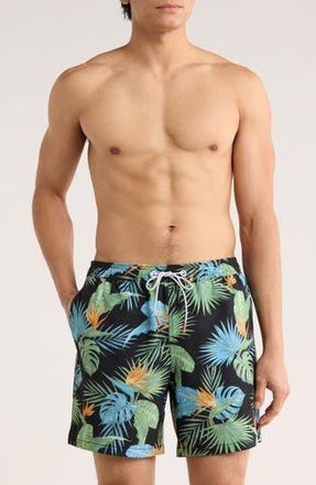 Bonobos Stretch Waist 6.5-Inch Swim Trunks in Black at Nordstrom Rack, Size X-Large