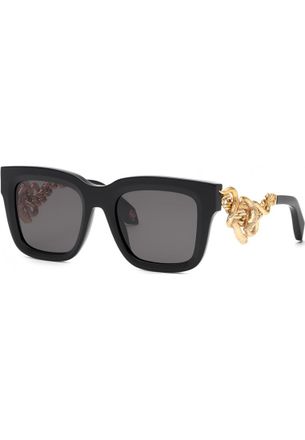 Roberto Cavalli Womens SRC041M520700 SRC041M 52 0700 Sunglasses - Black - One Size