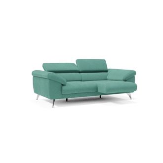 Divani.Store Sof&aacute; con reposabrazos con arc&oacute;n 213 cm verde aguamarina