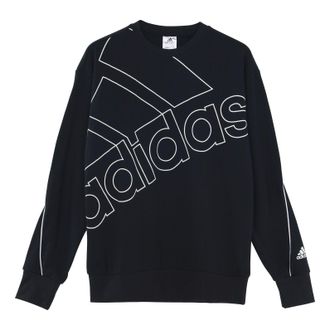 adidas Giant Logo Sweatshirt (Gender Natural) Mens Black GK9374