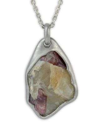 Parts Of Four sterling silver Halos rubellite tourmlaine necklace