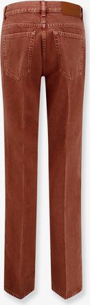 Chlo&eacute; Womens Denim Trousers Orange Cotton