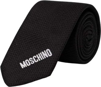 Moschino Cravatta di Seta - - Accessories - Uomo - Nero - ONE SIZE