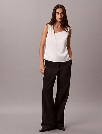 Calvin Klein Top Retorcido De Sat&eacute;n Amartillado