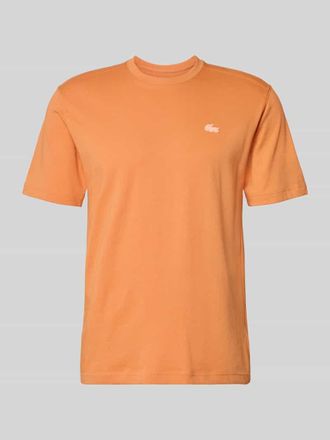 Lacoste Sport Regular Fit T-Shirt aus Baumwoll-Mix in Orange, Gr&ouml;&szlig;e XXXL