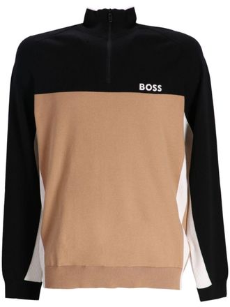 BOSS Felpa con design color-block - Nero