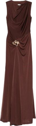 Rebecca Vallance Embellished Draped Maxi Dress