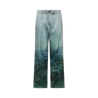 Pierre-Louis Mascia Wide Trousers, female, Green, Size: XS Adastrgum Wide Trousers