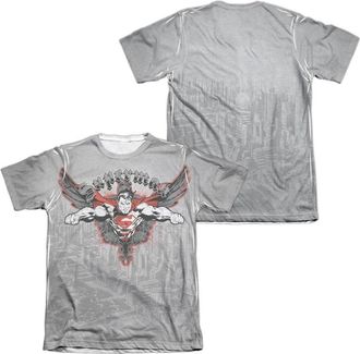 Gildan Superman Take Wing (Front/Back Print) Adult 65/35 Poly/Cotton Short Sleeve Tee / T-Shirt