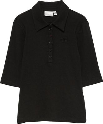 Gestuz Drew Ribbed-knit Polo Shirt