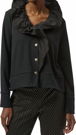 Joseph Ribkoff Scuba Crepe Memory Straight Jacket In Black