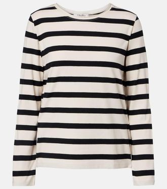 Max Mara Divina striped cotton-blend jersey T-shirt