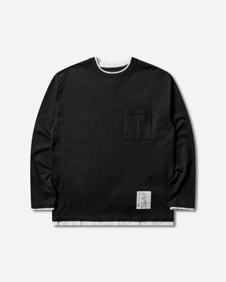 Neighborhood Men s BW Layered Trim Longsleeve T-Shirt Black