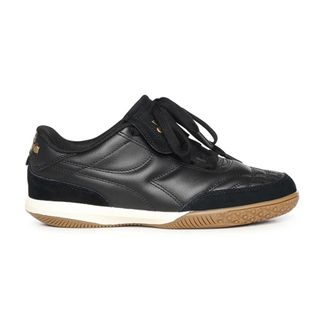 Diadora Sneakers, male, Black, Size: 8 1/2 US Gold Indoor Terrace Leather Sneakers