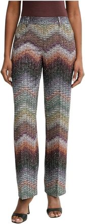 Missoni Rechte broek - Dames - Straight fit broeken - Veelkleurig - M - Pailletten - Broeken