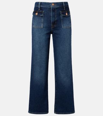 7 For All Mankind Stovepipe cropped straight jeans