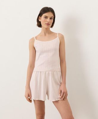 Pact Organic Cotton Pointelle Cami in Soft Pink at Nordstrom, Size Xx-Large