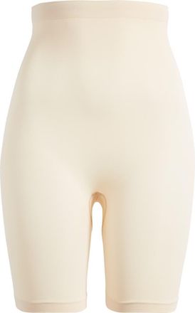 SKIMS Seamless Sculpt Mid Thigh Shorts in Sand at Nordstrom, Size Xx-Small