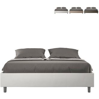 Itamoby Sommier Cama Doble Contenedor 160x200 Azelia M1 Color: Blanco - Versi&oacute;n: Modelo Est&aacute;ndar