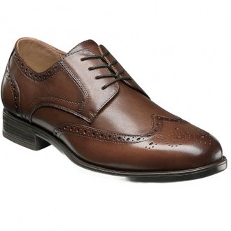 Florsheim Mens Midtown Wing Tip Oxfords In Cognac