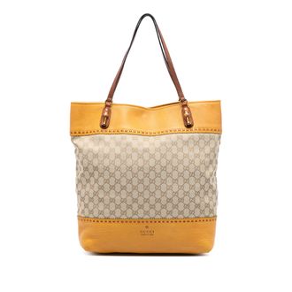 Gucci Tweedehands Grote GG Canvas Laidback Crafty Tote