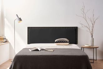 Moonia Moonia - Cabecero Tapizado Modena Polipiel 100x55x8 Cm - Negro
