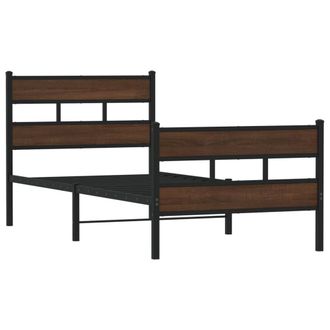 Berkfield Home Elegant Bed Frame without Mattress with Headboard & Footboard 9 in Brown