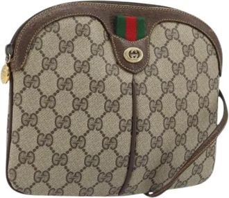 Gucci Pre-owned Vintage Schoudertas - Dames - Vintage Schoudertas - Beige - ONE Size - Leer - Vintage