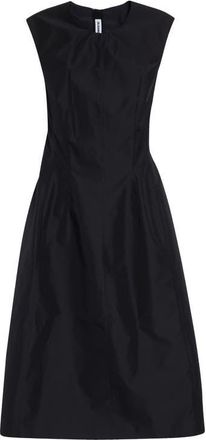 Jil Sander Technical Faille Midi Dress in Black at Nordstrom, Size 6 Us