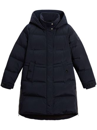 Woolrich Alsea puffer parka - women - Polyamide/Elastane/Duck Down/Polyamide/Feather - L - Blue