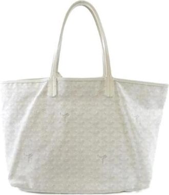 Goyard Pre-owned Saint Louis Coated Canvas Tote Bag - Dames - Vintage Shopper - Wit - ONE Size - Vintage