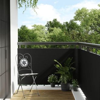 vidaXL Toldo Para Balc&oacute;n Rat&aacute;n Sint&eacute;tico Negro 1000x80 Cm Vidaxl