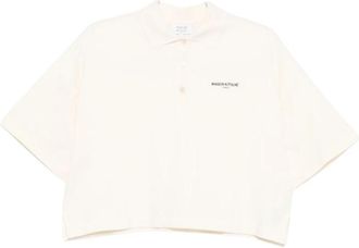 Maison Kitsun&eacute; Paris Oversize Polo - Dames - Polos - Beige - L - Katoen - Tops