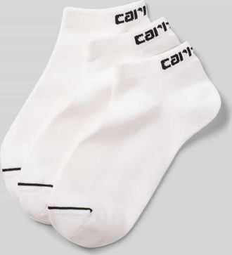 Carhartt Work in Progress Sneakersocken mit Label-Detail im 3er-Pack in Weiss, Gr&ouml;&szlig;e 1