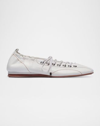 Bernardo Billie Leather Sneakerina Flats