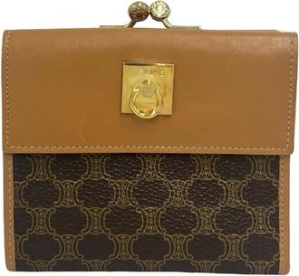 Celine Brown Pvc Leather Wallet (Tri-Fold) (Pre-Owned)