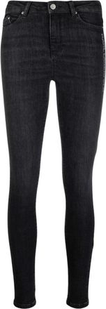 Karl Lagerfeld Skinny Denim Logo Broek - Dames - Skinny Jeans - Zwart - W28 - Denim - Jeans