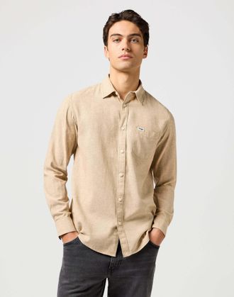 Wrangler Leinenhemd »WRANGLER Leinenhemd 1 Pkt Shirt«