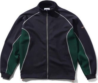 Butter Goods Warped Track Jacket in Navy at Nordstrom, Size Xx-Large