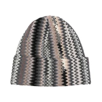 Missoni Beanies, male, Multicolor, Size: ONE SIZE Zigzag Turn-up Beanie