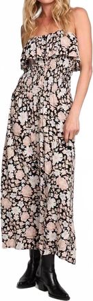 Saltwater Luxe Scotlynn Midi Dress In Black Floral