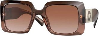 Versace Beige Zonnebril Ve 4405 Model - Dames - Zonnebrillen - Bruin - 54 MM - Accessoires